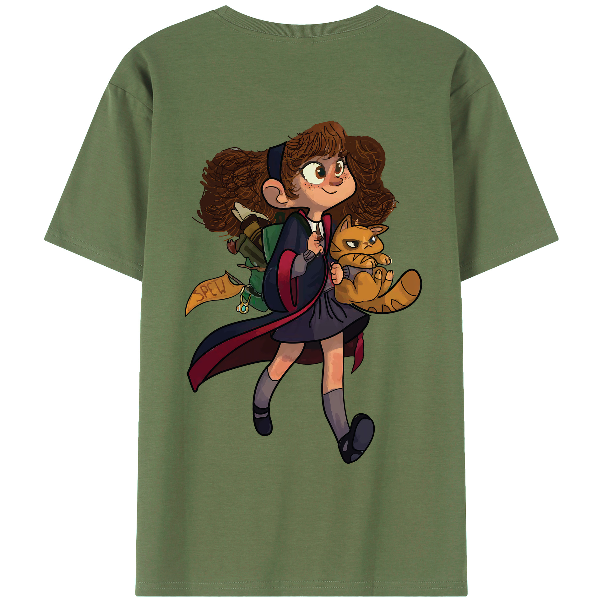 （画像用） Harry Potter ハリー・ポッターシリーズ 綿100％ メンズ半袖Tシャツ（バックプリント） 通気性